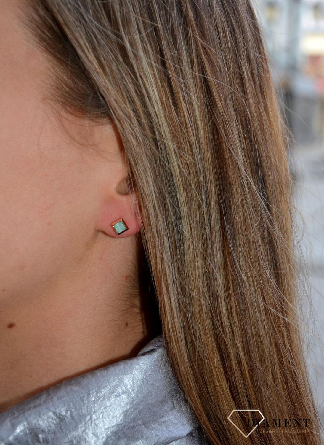 Kolczyki przy uchu Melano Turkusowy blask FE08 RG04182.11.jpg